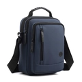 Sac bandoulière bleu marine multifonctionnel en nylon résistant avec finitions noires - Grand / Bleu
