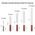 Rosewood handle stainless steel cake spatulas available in five sizes from 4 to 12 inches - Red Handle Offset Spatula / 4 Inch