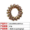 Detailed size and weight specs for the colorful triple-spiral hair tie with dimension table - 3# Three-Strand Gradient Hair Tie