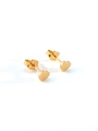 Minimalist pair of 18k gold plated stainless steel heart stud earrings for women - Heart Stud Earrings Gold (MS-232A)