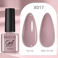 Dusty pink gel nail polish X017 in glossy and matte finish 7ml bottle for UV/LED lamps - Grey Pink (17)