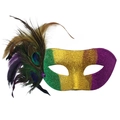 Glitter Flat Top Peacock Feather - Detachable