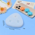 Silikonform mit 3 Lotusblüten für Fondantkuchen und DIY Bastelarbeiten geeignet - 3-Loch Lotosblütenblatt Stil (2)
