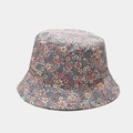 Bob réversible à imprimé floral rose et bleu pour protection solaire d'été élégante - M (56-58cm) / Floral Gris
