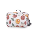 Wasserdichte Wickeltasche mit Orangen- und Grapefruitmuster, grauem Gurt und Griff - Grapefruit
