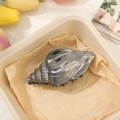 Silver conch shell metal hair claw clip in a minimalist aesthetic setting - 9*4.5cm / Black Conch
