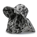 Cappello da sole mimetico da uomo con maschera e protezione nuca per protezione completa - Mimetico Grigio