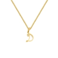 Gold-plated D-letter heart pendant necklace with refined box chain for women - Letter D (XL-82-4) / Gold