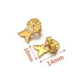 Cierre de mariposa dorado para pendientes de acero inoxidable medida 10x14mm - Estilo C Dorado / Pieza Única