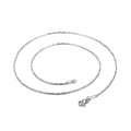 Sleek silver stainless steel snake chain necklace with secure lobster clasp closure - 500mm x 1.2mm / Steel