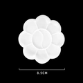White flower-shaped plastic watercolor palette for students with 8.5cm diameter - Small Plum Blossom Palette