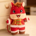 Adorable Chinese Zodiac Red Horse Plush Toy Pendant Wearing Traditional Tang Suit - Horse Pendant - Open Front Tang Suit / 10-15cm