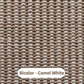Faux linen woven rug in camel and white bicolor texture with anti-slip grain finish - 40*60cm / Two-tone Camel-White
