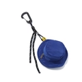 Mini portamonete blu a forma di cappello da pescatore con moschettone nero - Blu Tipo Gancio