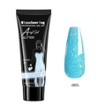 Glitter sky blue nail extension acryl gel in number 05 with 15g tube and nail swatch - Blue Glitter (05)