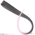 Clip-in hair extension with 59H gradient blend of dark grey and light pink synthetic fibers - Black Pink Gradient (59H)