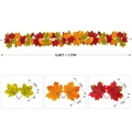 Herfstslinger van 1,77m met esdoornbladeren in levendig oranje en rode herfstkleuren - Stijl W Ahornblad / 1,75 m