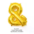 32-inch gold foil balloon in ampersand symbol shape for birthday and wedding party decor - 16-inch & Symbol (gold)