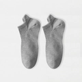Klassische mittelgraue Baumwollsocken für Herren mit Fersenlasche und Fußgewölbe - Einfarbig Hellgrau