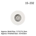 White silicone tire fondant mold with flower texture, mold size 3.7x3.7x1.3cm - No.1 Grey (15-232)