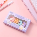 Cute dessert-shaped erasers in a gift box with waffles and colorful topping details - Waffle Eraser - Purple