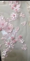 Abendkleid in Rosa mit 3D-Blumen-Spitzenapplikationen sowie Perlen und Kristallen - US size 2 (S) / Rosa