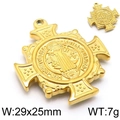 Gouden Sint Benedictus exorcist kruishanger van 29x25mm voor DIY-halskettingen - 29*25mm / Goud