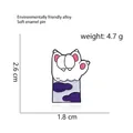 Cute pink and white cat paw enamel pin made of alloy with size dimensions - Cat Paw (CC1710)