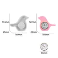 Kit de molde de silicona de reloj casita con mecanismo romano para arte resina - Molde de pájaro + Juego de reloj dorado de 65 mm (D4646)