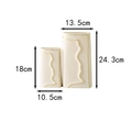 Set of beige ceramic book vases with gold abstract lines in 18cm and 24cm sizes - Beige Set