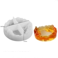 Silicone mold for resin ashtray with mountain rock texture, size 14.5cm by 5.5cm - Style 1 Mountain Ashtray Mold