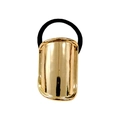 Minimalistischer goldener Metall-Haargummi mit polierter geometrischer Manschette - Goldene Geometrische Form