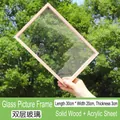 Handheld solid wood acrylic frame 30x20x3cm for DIY painting and art display - Solid Wood + Acrylic / 30*20cm Double Layer