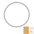 Iced out silver Moissanite Cuban link chain necklace with GRA certificate document - 45cm Long 8mm Wide/With GRA Cert