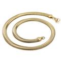 Minimalist gold flat snake bone chain necklace with lobster clasp in stainless steel - 8mm / Gold