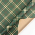 Classic dark green plaid kraft wrapping paper roll with premium textured finish - Style 6 / 50*70CM