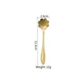 Golden sunflower stainless steel coffee spoon with dimensions 12.4cm and 12g weight - 12CM Cosmos Spoon (Gold)