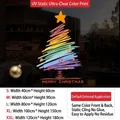Golden Christmas tree electrostatic window sticker in various sizes for holiday decoration - Small / Sduv-466