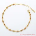 Detail view of gold luxury bracelet with round amber crystals and dimensions 4.0mm by 185mm - Bracelet / Gold / Dark Champagne Zirconia