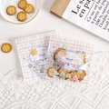 Cute cartoon sealable snack bag with happy cloud print for small cookies and candy - Flower Puppy / 13.5 x 13.5cm