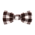 Nœud papillon classique à carreaux marron et beige pour chats et chiens - Carreaux Marron Blanc