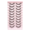 Dramatische DD-krul Russische volume kunstwimpers set van 10 paar op roze tray - Russische dikke stijl (TK15) / DD Krul