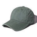 Vintage washed army green cotton baseball cap for men and women, 45-degree angle view - Adjustable / Gray