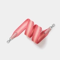 Pink and orange woven replacement strap for crossbody bags with silver metal lobster clasps - Width 5cm Length 70cm / Pink With Silver Buckle