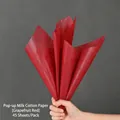 Grapefruit red milk cotton wrapping paper in a 45-sheet pack for DIY floral bouquets - 43*56cm (45pcs/Pack) / Grapefruit Red