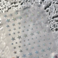 Adesivi per unghie olografici M-988 con stelle laser argentate scintillanti - Adesivo Stella Argento Opaco (M-988)