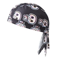 Bandana de pirate respirant avec imprimé tête de mort pour le sport et le fitness - L (58-60cm) / Noir Tête de Mort Cartoon Couleur (21#)