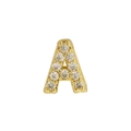 Classic 18k gold plated letter A pendant with sparkling micro-pave cubic zirconia crystals - Letter A