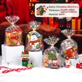 Christmas gift bags with cute bear and snowman cartoon patterns and gold ties - Christmas 4-in-1 Combination - Small