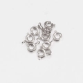 Polished silver 316L stainless steel round spring ring clasps for DIY jewelry making - Steel